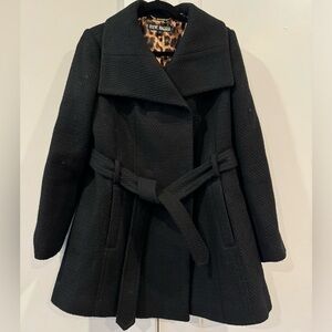 Black button up winter jacket, Steve Madden, size M